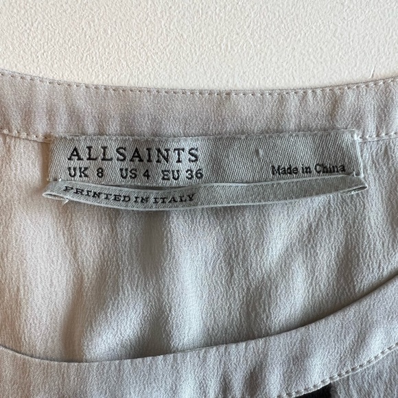 ALL SAINTS Spitalfields Aroma Felix Silk Blouse Size 4 AllSaints - Picture 6 of 7